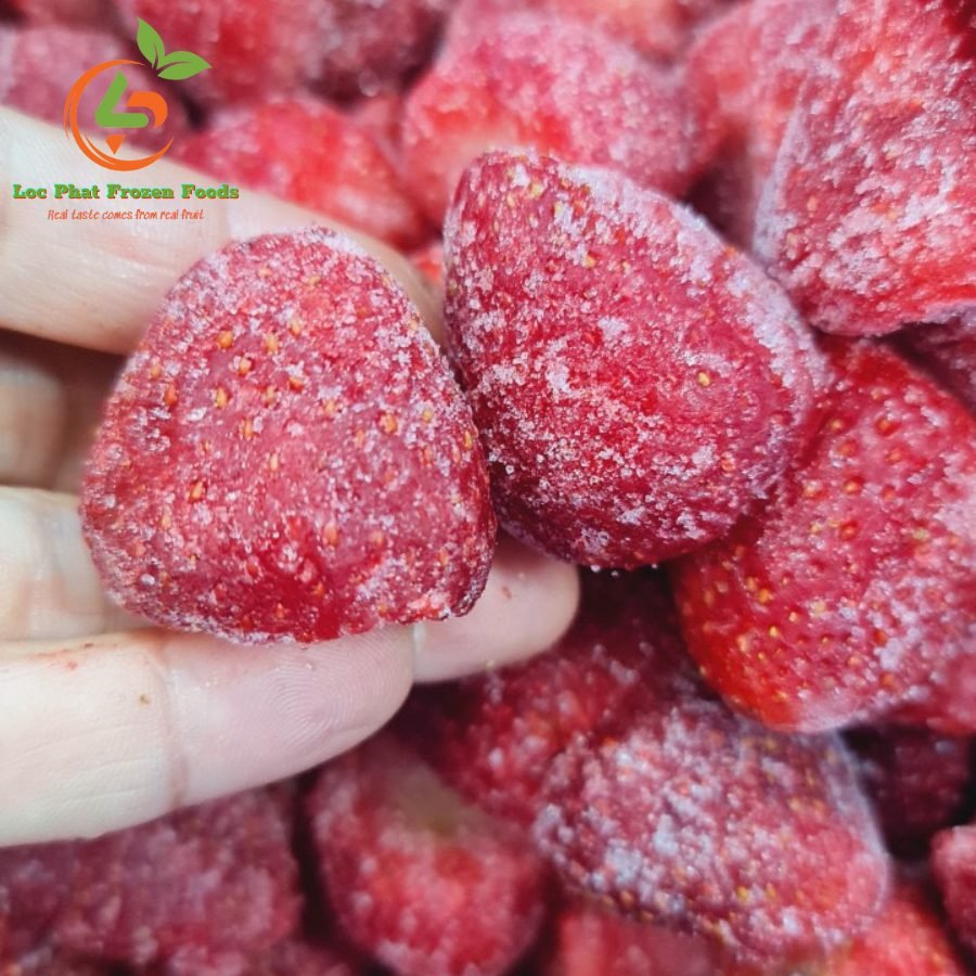 Dâu tây Mộc Châu đông lạnh định lượng 100gr dau tay moc chau dong lanh 2
